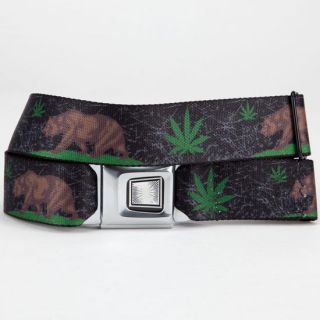 Cali Bear Pot Leaf Buckle Belt Black Combo One Size For Men 23168814