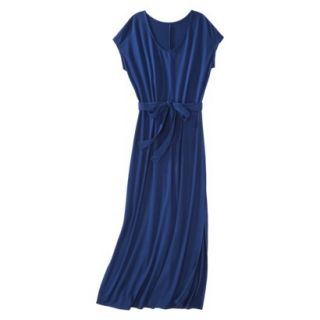 Merona Petites Short Sleeve V Neck Maxi Dress   Blue LP
