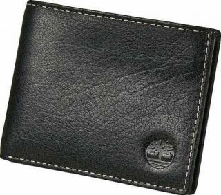Mens Timberland Hot Milled Slimfold   Black Small Leather