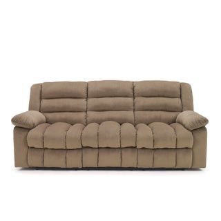 Signature Designs By Ashley Ekron Cocoa Microsuede Reclining Sofa