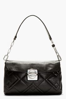 Marc By Marc Jacobs Black Leather Quilted Clutch