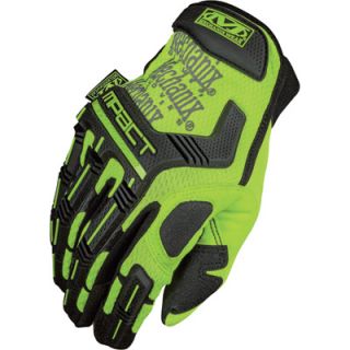 Mechanix Wear Safety M Pact Gloves   High Visibility Yellow, Small, Model# SMP 