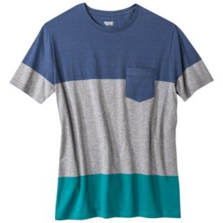Mossimo Supply Co. Mens Short Sleeve Tee   Seaside Teal Colorblock Xxl