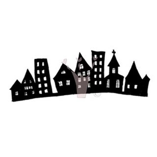 Fall Cling Stamp 3.75x6.5 Package little Town