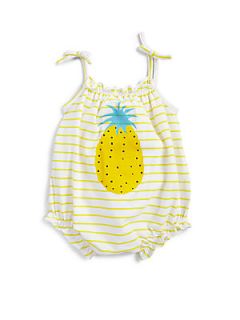 Egg Baby Infants Pineapple Bubble Romper   Yellow