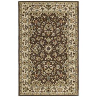 Hand tufted Lawrence Brown Kashan Wool Rug (30 X 50)