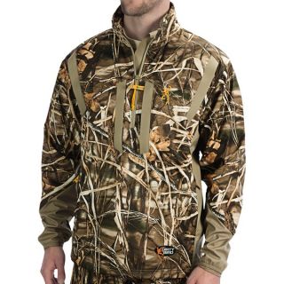 Browning Dirty Bird Soft Shell Pullover   Zip Neck (For Men)   REALTREE MAX 4 (M )