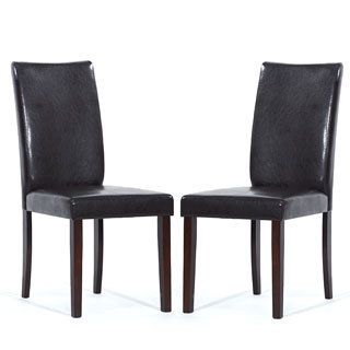 Shino Brown Bycast Leather Dining Chair (set Of 4)