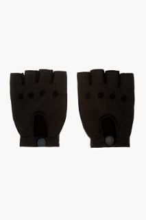 Marc By Marc Jacobs Black Leather Smokers Gloves
