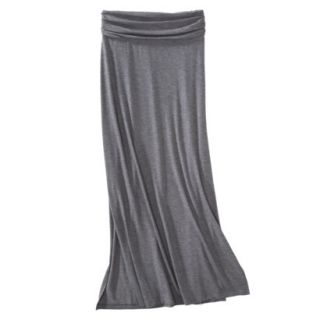 Merona Womens Knit Maxi Skirt w/Ruched Waist   Heather Gray   S