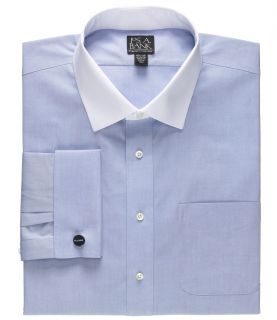 Traveler Tailored Fit White Spread Collar, Self French Cuff Dress Shirt JoS. A.