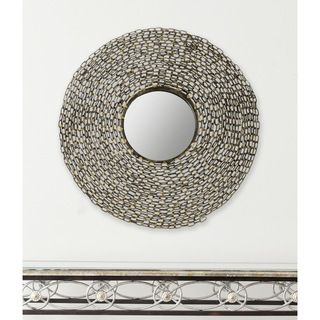 Safavieh Jeweled Chain Natural Mirror (NaturalMaterials Iron, mirror and MDFMirror materials Glass with silver backingDimensions 24 inches high x 24 inches wide )