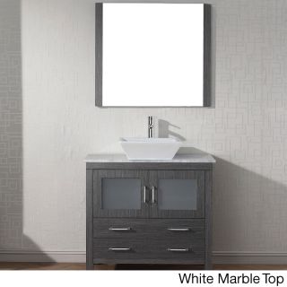 Virtu Usa Dior 32 Inch Single Sink Vanity Set In Zebra Grey
