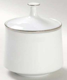 Noritake Josette Sugar Bowl & Lid, Fine China Dinnerware   White Background, Pla