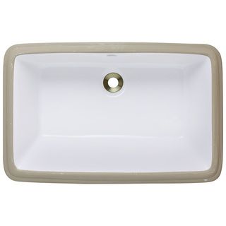 Polaris Sinks P2181uw White Undermount Porcelain Bathroom Sink