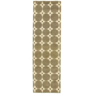 Boxes Tan/ Ivory Indoor Rug (23 X 8)
