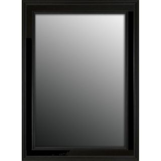 Rich Satin Black Petite 46x36 inch Mirror