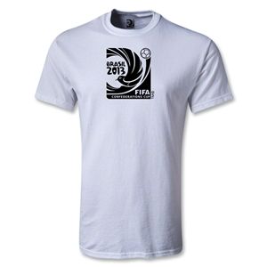 Euro 2012   FIFA Confederations Cup 2013 Emblem T Shirt (White)