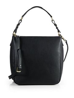 Ralph Lauren Collection Leather Hobo Style Tote   Black