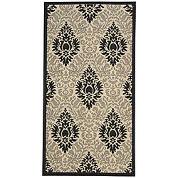 Indoor/ Outdoor St. Barts Sand/ Black Rug (27 X 5) (GreyPattern FloralMeasures 0.25 inch thickTip We recommend the use of a non skid pad to keep the rug in place on smooth surfaces.All rug sizes are approximate. Due to the difference of monitor colors, 