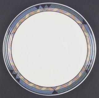 Mikasa Malibu Dinner Plate, Fine China Dinnerware   Cera Stone, Multicolor Edge