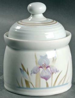 Royal Doulton Blue Iris Sugar Bowl & Lid, Fine China Dinnerware   Lambethware, F