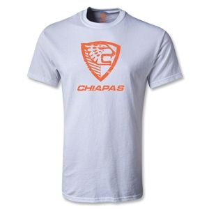 Euro 2012   Jaguares de Chiapas Distressed Logo Soccer T Shirt (White)