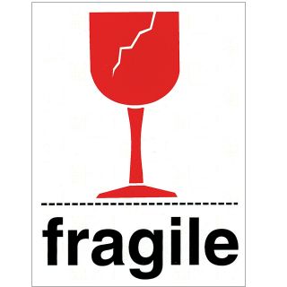 International Pictograph Labels   4X3   Fragile   English