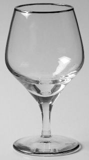 Bryce 1037 1 Wine Glass   Stem #1037, Plain Bowl, Platinum Trim