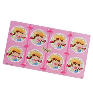 Pink Cowgirl Large Lollipop Sticker Sheet
