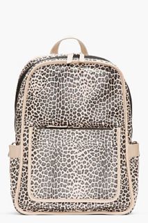 Marc By Marc Jacobs  Exclusive Beige And Black Leopardmania Leather Backpack