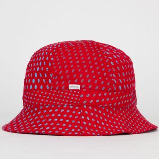 Polka Dot Mens Bucket Hat Red One Size For Men 227471300