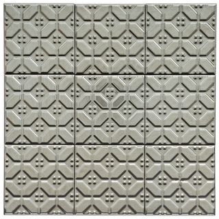 Somertile 4x4 in Mercury Metal Hexagon Porcelain D??cor Tile (pack Of 9)