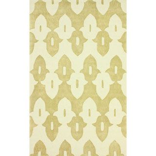 Nuloom Hand hooked Gold/ Off white Wool blend Rug (6 X 9)
