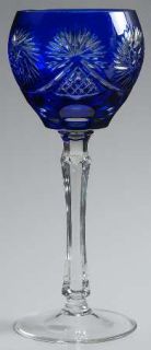 Anna Hutte Ann9 Cobalt Blue Hock Wine   Various Colored Bowls,Pin Wheel&Fan Cut