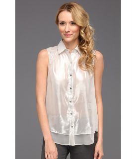 Kenneth Cole New York Justine Top Womens Blouse (Metallic)