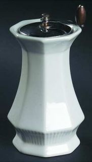 Independence Independence White Pepper Mill, Fine China Dinnerware   White, Octa