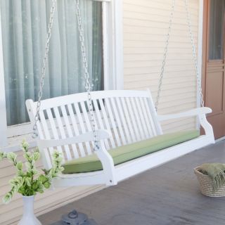 Coral Coast Pleasant Bay Curved Back Porch Swing   White   NWF019