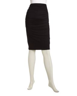 Ruched Jersey Pencil Skirt