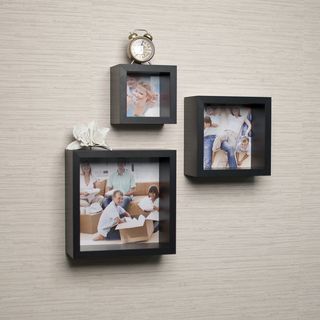 Photo Frame Wall Cube Shelf Set (set Of 3)