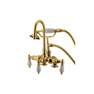 Elements of Design DT0132PL St. Louis High Rise Clawfoot Tub Filler With Hand Sh