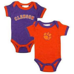 Clemson Tigers NCAA Infant 2 Pack Contrast Creeper