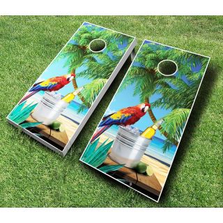 Parrot Cornhole Set with Bags   PARROT RED/ROYAL