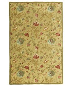 Hand tufted Antique Wool Rug (8 X 11) (GoldPattern Floral Tip We recommend the use of a non skid pad to keep the rug in place on smooth surfaces.All rug sizes are approximate. Due to the difference of monitor colors, some rug colors may vary slightly. O