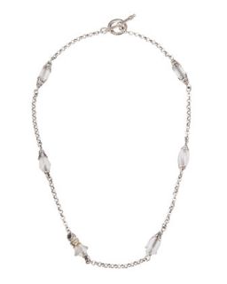 Iris Fluted Rock Crystal Necklace