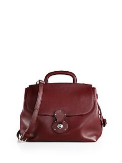 Ralph Lauren Collection Ricky Small Leather Flap Bag   Bordeaux