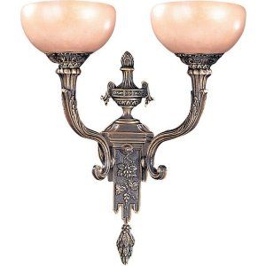 Crystorama Lighting CRY 952 BZ Natural Alabaster Wall Sconce