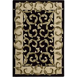 Nourison Hand tufted Versaille Palace Black Rug (23 X 8)