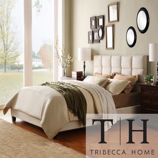 Tribecca Home Sarajevo Queen sized Beige Upholstered Bed