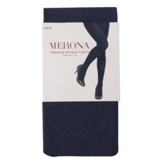 Merona Womens Premium Control Top Opaque Tights   Cornelian Blue XL/XXL